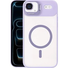 Fantastik Store Joko Apple iPhone 17 Air Remim Lensli Magsafe Standlı Kapak - Lila