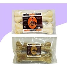 Empressco 15 cm Beyaz ve Doğal Press Çiğneme Kemiği, 4'lü Paket