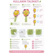 Mini El Fanı USB Şarjlı Type-C Bağlantılı 3 Kademeli Taşınabilir Elektrikli Fan Masaüstü ve El Tipi Kullanım Renk Serinletici Fan Yeşil Sarı Pembe Çiçek