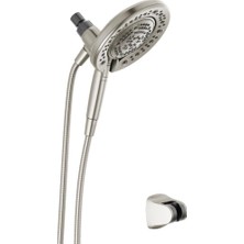 Delta Faucet 7-Setting IN2ITION Çift Duş Başlığı, El Spreyi, Fırçalanmış Nikel Duş Başlığı, Hortum, Duş Başlıkları ve El Duşları, El Duş Başlıkları, Saten Nikel 75687DSN