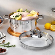 New Stahl Çelik Tencere 24 cm 2 Parça-Inox