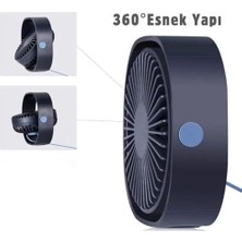 Masaüstü Vantilatör, Şarjlı Masaüstü Fan, 2000 Mah Batarya, Uzun Kullanım Süresi, 3 Kademeli Ayarlanır Güç Modu, Soğutucu Vantilatör, Sessiz Çalışma, Ergonomik Tasarım, Masaüstü Kullanım