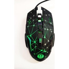 Gmx7 Rgb Gaming Mouse, 7 Tuşlu, Kablolu Usb, Gökkuşağı LED Aydınlatmalı, Optik Oyuncu Mouse, Stalker Warrior Siyah