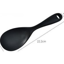 Sert Uçlu Isıya Dayanıklı Silikon Kaşık Seti, 28 Cm-22 Cm-20 Cm, Gri