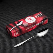 Avcı 12 Adet Tatlı Kaşığı 18/10 Paslanmaz Çelik 2 mm