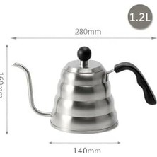 1,2 L Çelik Barista Filtre Kahve Demleme Ibriği Drip Kettle CIN372