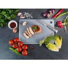 Saban Basic L Kesme Tahtası | Antibakteriyel, Kaymaz, Sulu Yemekler Için Oluklu, Gıdaya Uygun 16 x 23 cm