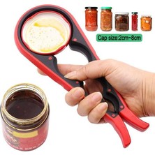 Kavanoz Kapağı Açacağı + 5 Adet Kavanoz Kapağı Hediyeli – Ergonomik Kaymaz Tasarım, Konserve ve Kavanoz Açma Aparatı, Mutfak Için Pratik Yardımcı Set
