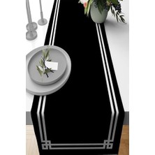 40X140CM Premium Tay Tüyü Dokuma Leke Tutmaz Kumaş Masa Örtüsü Köşeli Runner RNR126