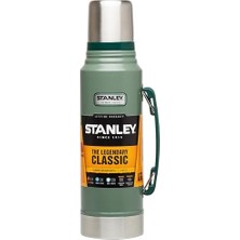 Klasik Vakumlu Paslanmaz Çelik Termos, Yeşil, 1 L, Çift Duvar Yalıtımı, Makinede Yıkanabilir, 11.7W x 35.8h cm