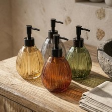 1 Adet 500 ml Cam Sıvı Sabunluk - Şık Tasarım - 4 Farklı Renk Seçeneği (Asorti Gönderim)