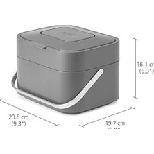 Stack Gıda Atık Kutusu, Stone, Taş, 4l