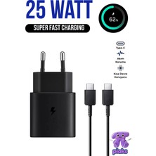 Fodos Samsung 25W Süper Hızlı Şarj Aleti Galaxy S26 S25 S24 S23 S22 S21 Uyumlu Type-C 25 Watt Şarj Cihazı Adaptör ve Kablo Set