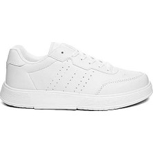 Onlo Ayakkabı DS.1158 Beyaz Bağlı Hafif Taban Unisex Sneaker Spor Ayakkabı