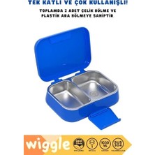 Wiggle Bento 1030ML Lunchbox Tek Katlı 2 Bölmeli Paslanmaz Çelik Sefer Tası Yemek Kutusu