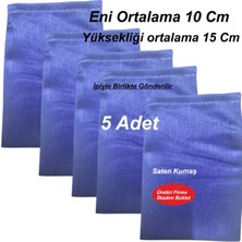 5 Adet Mor Lavanta Rengi Saten 10*15 cm Lavanta, Hediyelik, Sabun, Para Kesesi Ipiyle Gönderilir.