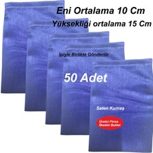 50 Adet Mor Lavanta Rengi Saten 10*15 cm Lavanta, Hediyelik, Sabun, Para Kesesi Ipiyle Gönderilir.