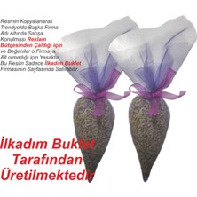 2 Adet Fişet Şeklinde Ilkadim Buklet Tarafından Üretilen Doğal Lavanta Kesesi Içi Dolu