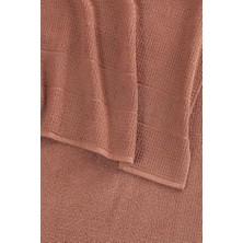 Royal | 50X90-70X140 cm 2'li Banyo Havlu SETI,%100 Pamuklu Havlu Takımı Kiremit