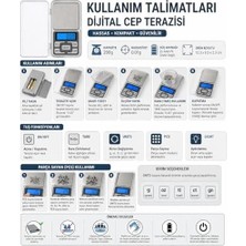 Dijital Hassas Cep Terazisi 0.01G Hassasiyet 200G Kapasiteli Mini Kuyumcu Terazisi Gram Altın Tartı Baharat Tartı Laboratuvar Terazisi LCD Ekranlı Taşınabilir Hassas Tartı Pcs Tare Fonksiyonlu Prof