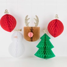 - Large Hanging Honeycombs Decorations - Büyük Asılan Petekli Dekorlar - 5li