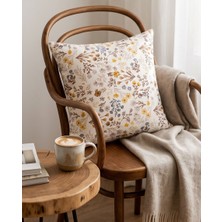 Auriva Home 2'li Rengarenk Çiçek Desenli (Sarı) Kırlent Kılıfı 40X40