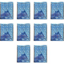 Omeyva Mavi Su Damlası Desenli Metalize Hediye Paketi Torba Poşet - 20X35 Cm. - 100 Adetlik 10 Paket