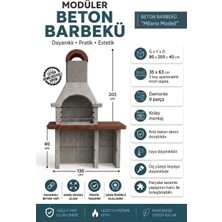 Topuzoğlu Yapı Market Servis Tezgahlı Beton Barbekü  80 Lik