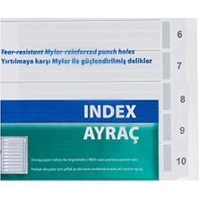 Karton Ayrac 1-10 Rakam A4,seffaf