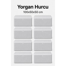ByKurt Hurç Seti Fermuarlı Yorgan Battaniye Kıyafet Saklama Hurcu Baza Altı Dolap İçi Organizer 8'li