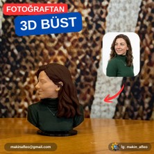 Makinafleo Kişiye Özel 3D Tek Kişi Büst Figür (10CM)