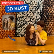 Makinafleo Kişiye Özel 3D 2 Kişilik Büst Figür (8cm)