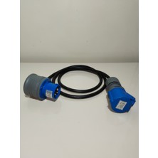 Kırkdabir 3/16A Cee Norm Topraklı Uzatma Priz ve 90° Eğik Fişli 3x2,5mm Kauçuk H05RR-F Seyyar Kablo