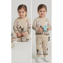 Veraura Lifestyle 2-3-4-5 Yaş Ceylan Baskılı Penye Çocuk Takımı