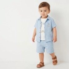 Veraura Lifestyle 6/24 Ay Atletli Müslin Kumaş 3 Parça Bebek Takımı
