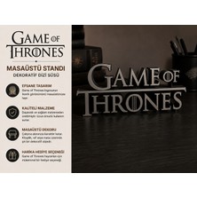 Memania Co Game Of Thrones Logolu Masaüstü Standı Dekoratif Dizi Süsü Oda Aksesuarı