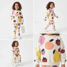 Veraura Lifestyle 2-5 Yaş Taytlı Meyve Baskılı Çocuk Takımı