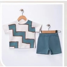 Veraura Lifestyle 6/18 Ay Geometrik Baskılı Oversize Bebek Takımı