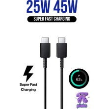Fodos Samsung 25W Süper Hızlı Şarj Kablosu Galaxy M05 M15 M35 M55 M14 M34 Uyumlu Type-C To Type-C Fast Charge 25 Watt 5A Şarj Kablosu