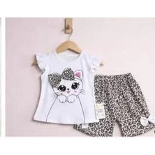 Veraura Lifestyle 9/24 Ay Leopar Kedi Baskılı Bebek Takımı