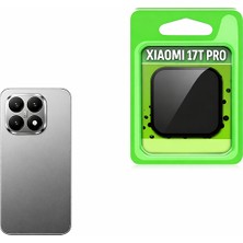 Nanospace Mi 17T / 17T Pro Uyumlu Çerçeveli Kamera Lens Koruyucu Tamperli Cam