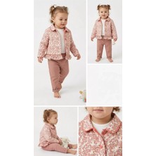 Veraura Lifestyle 6-24 Ay Ceketli Keten Pantolonlu 3lü Bebek Takımı