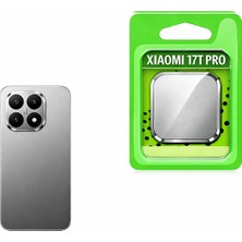 Nanospace Mi 17T / 17T Pro Uyumlu Çerçeveli Kamera Lens Koruyucu Tamperli Cam