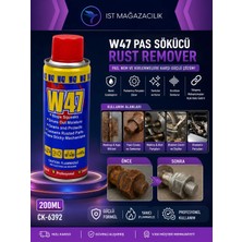 Steel Çok Amaçlı Pas Sökücü ve Yağlayıcı W47 200 ml Metal Yüzeyler İçin Parlak Sprey