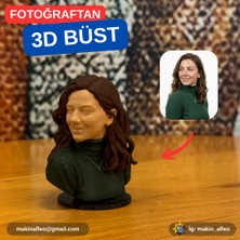 Makinafleo Kişiye Özel 3D Tek Kişi Büst Figürü (8cm)