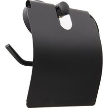 Hype Store Metal Tuvalet Kağıtlığı, Siyah, Tuvalet Kağıdı Askısı, 12,3 x 13 cm