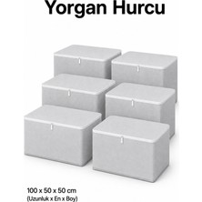 ByKurt Hurç Seti Fermuarlı Yorgan Battaniye Kıyafet Saklama Hurcu Baza Altı Dolap İçi Organizer 6'lı