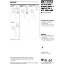 Hype Store Delta Faucet Tek Püskürtme El Tipi Duş Başlığı, Beyaz 59462-WHB-PK