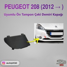 AutoPit 3D Peugeot 208 (2012 → ) Uyumlu Ön Tampon Çeki Demiri Kapağı