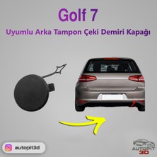 AutoPit 3D Golf 7 Uyumlu Arka Tampon Çeki Demiri Kapağı